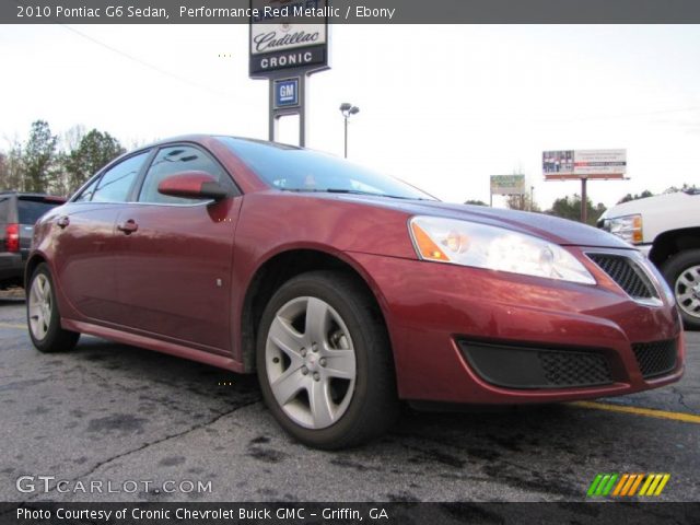 2010 Pontiac G6 Sedan in Performance Red Metallic