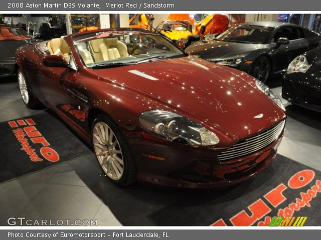 2008 Aston Martin DB9 Volante in Merlot Red