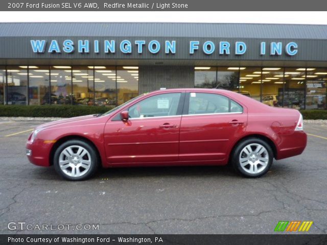 2007 Ford Fusion SEL V6 AWD in Redfire Metallic