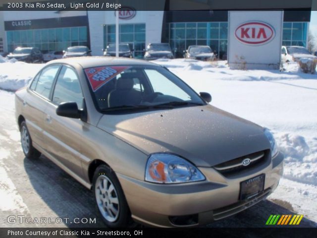 2003 Kia Rio Sedan in Light Gold