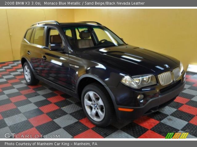 2008 BMW X3 3.0si in Monaco Blue Metallic