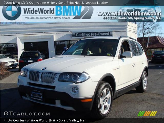 2008 BMW X3 3.0si in Alpine White