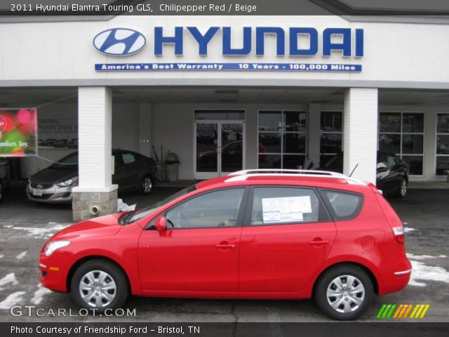 2011 Hyundai Elantra Touring GLS in Chilipepper Red