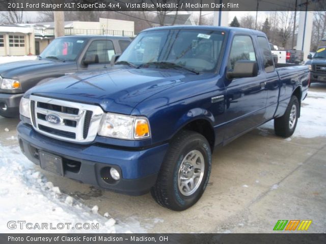 2011 Ford Ranger XLT SuperCab 4x4 in Vista Blue Metallic