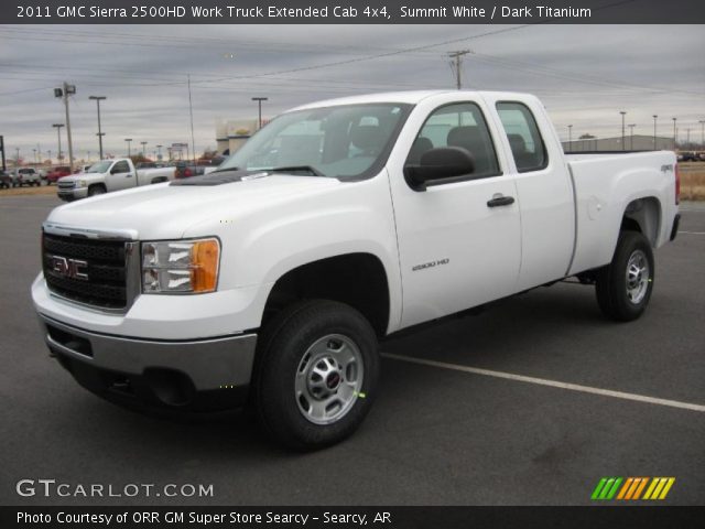 2011 GMC Sierra 2500HD Work Truck Extended Cab 4x4 in Summit White