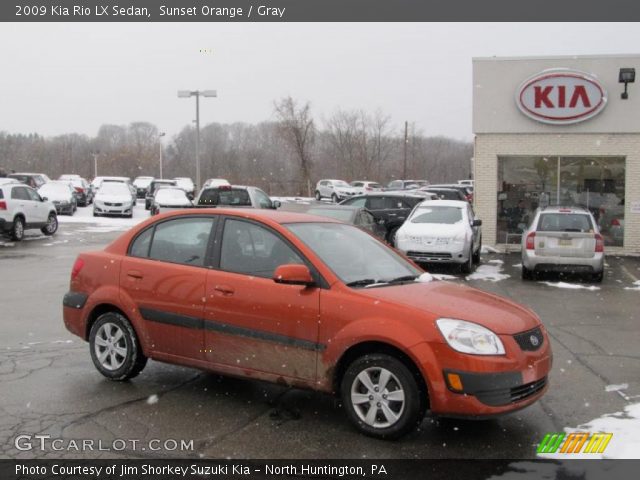 2009 Kia Rio LX Sedan in Sunset Orange