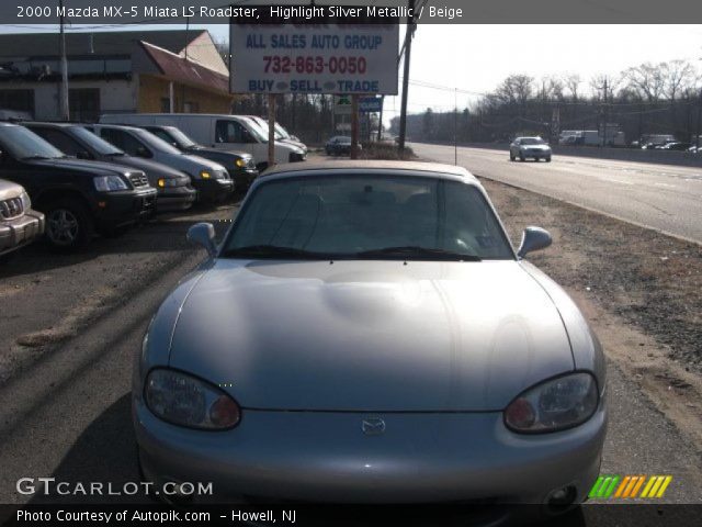 2000 Mazda MX-5 Miata LS Roadster in Highlight Silver Metallic