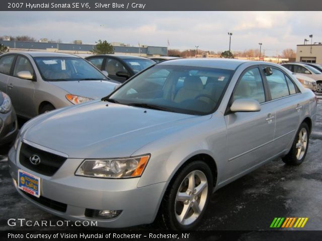 2007 Hyundai Sonata SE V6 in Silver Blue