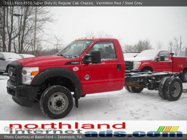 2011 Ford F550 Super Duty XL Regular Cab Chassis in Vermillion Red