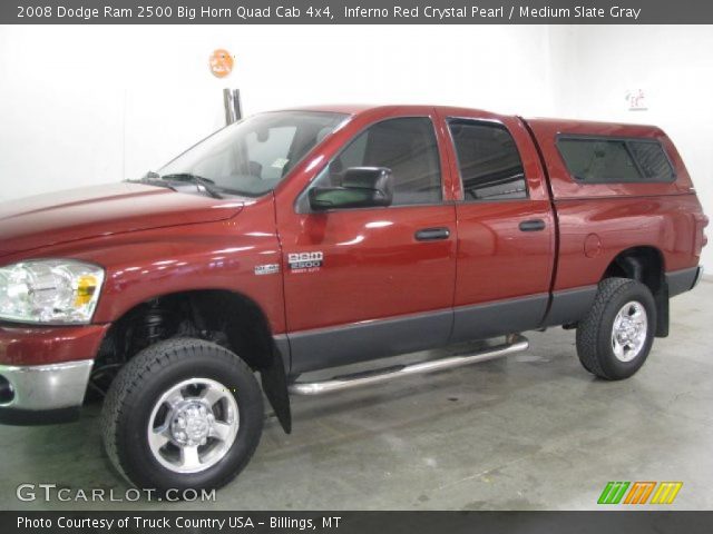 2008 Dodge Ram 2500 Big Horn Quad Cab 4x4 in Inferno Red Crystal Pearl