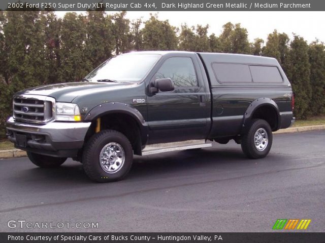 2002 Ford F250 Super Duty XLT Regular Cab 4x4 in Dark Highland Green Metallic