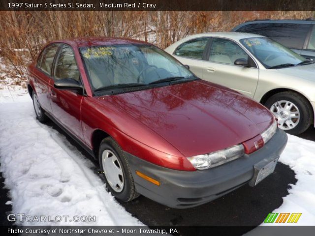 1997 Saturn S Series SL Sedan in Medium Red