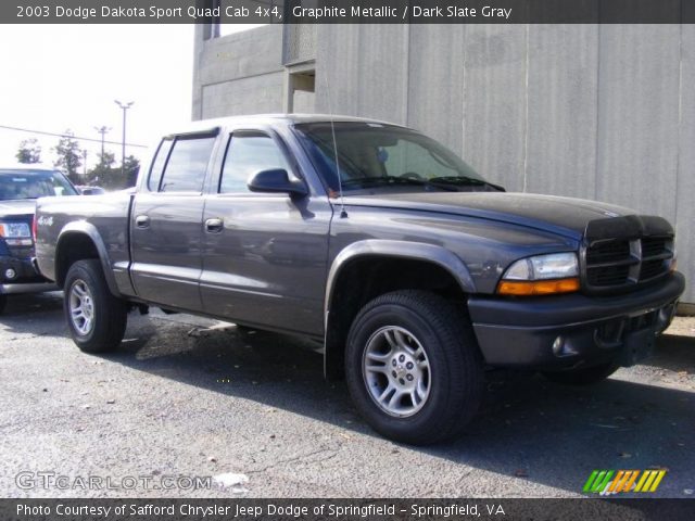 2003 Dodge Dakota Sport Quad Cab 4x4 in Graphite Metallic
