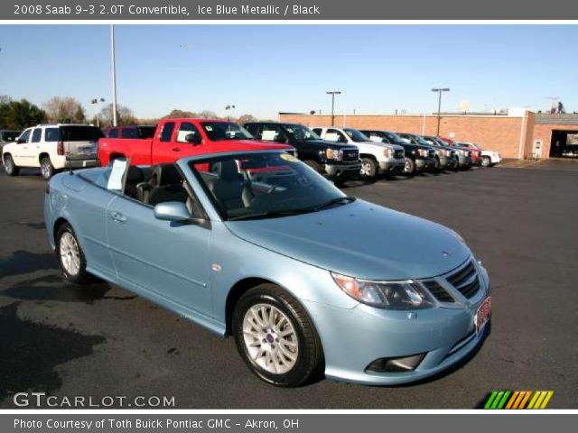 2008 Saab 9-3 2.0T Convertible in Ice Blue Metallic