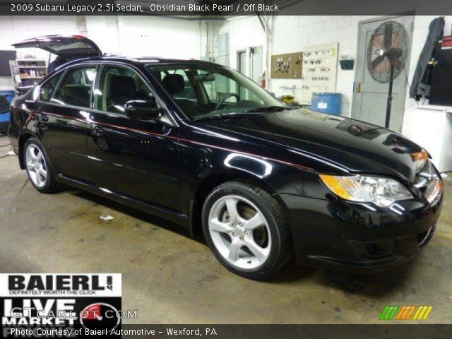 2009 Subaru Legacy 2.5i Sedan in Obsidian Black Pearl