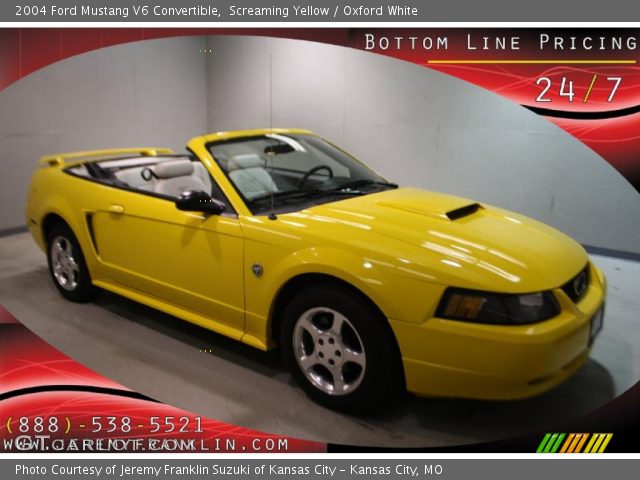2004 Ford Mustang V6 Convertible in Screaming Yellow