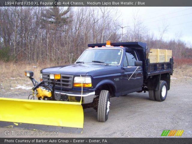 1994 Ford F350 XL Regular Cab 4x4 Chassis in Medium Lapis Blue Metallic