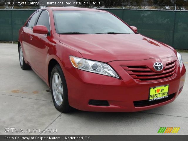 2008 Toyota Camry LE in Barcelona Red Metallic
