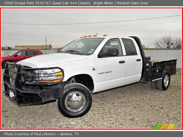 2006 Dodge Ram 3500 SLT Quad Cab 4x4 Chassis in Bright White