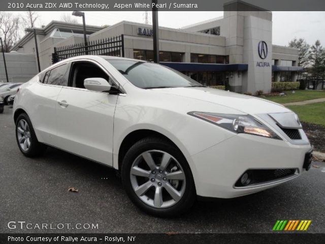 2010 Acura ZDX AWD Technology in Aspen White Pearl