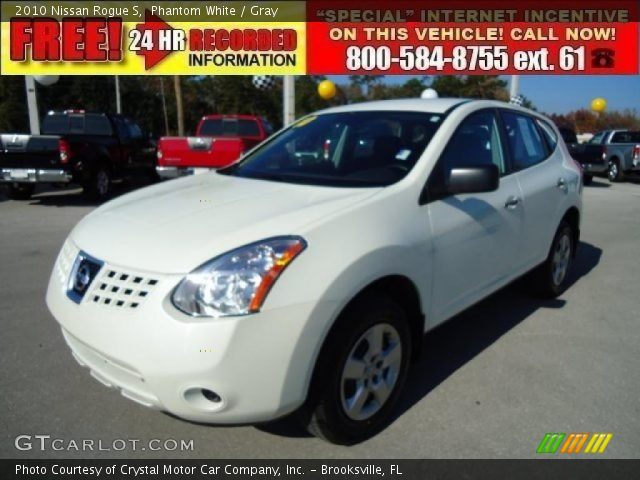 2010 Nissan Rogue S in Phantom White