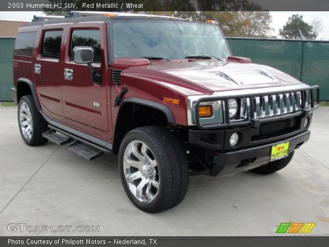 2003 Hummer H2 SUV in Red Metallic