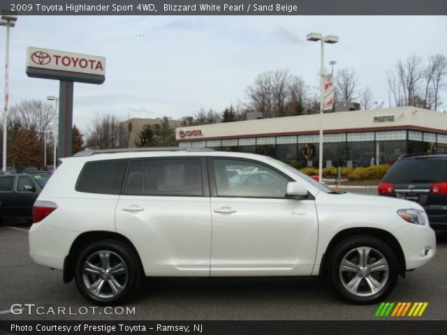 2009 Toyota Highlander Sport 4WD in Blizzard White Pearl