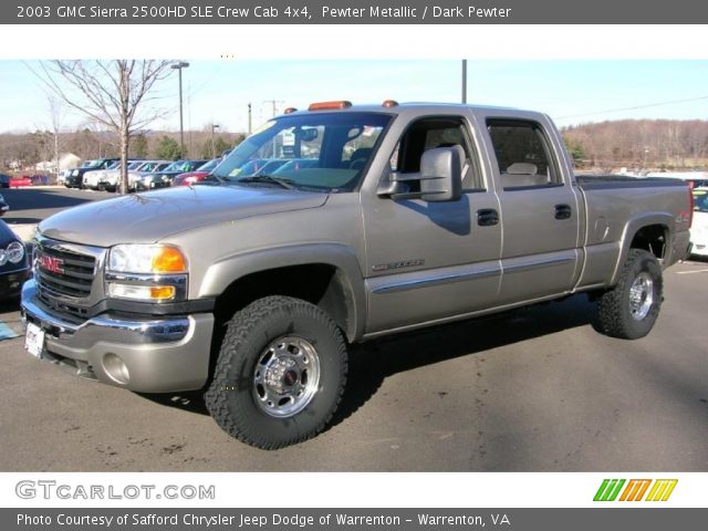 2003 GMC Sierra 2500HD SLE Crew Cab 4x4 in Pewter Metallic