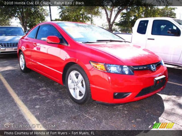 2008 Honda Civic EX Coupe in Rallye Red