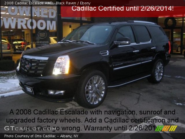 2008 Cadillac Escalade AWD in Black Raven