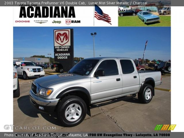 2003 Toyota Tacoma PreRunner V6 Double Cab in Lunar Mist Silver Metallic