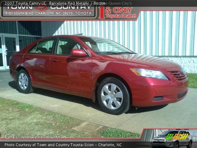 2007 Toyota Camry LE in Barcelona Red Metallic