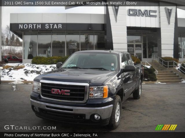 2011 GMC Sierra 1500 SLE Extended Cab 4x4 in Midnight Blue Metallic