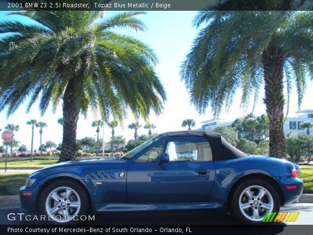 2001 BMW Z3 2.5i Roadster in Topaz Blue Metallic