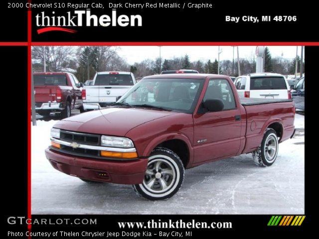 2000 Chevrolet S10 Regular Cab in Dark Cherry Red Metallic