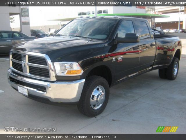 2011 Dodge Ram 3500 HD ST Crew Cab 4x4 Dually in Brilliant Black Crystal Pearl