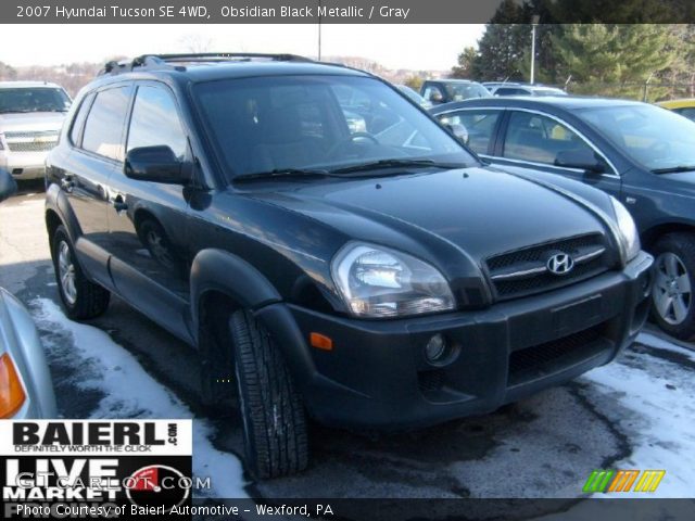 2007 Hyundai Tucson SE 4WD in Obsidian Black Metallic