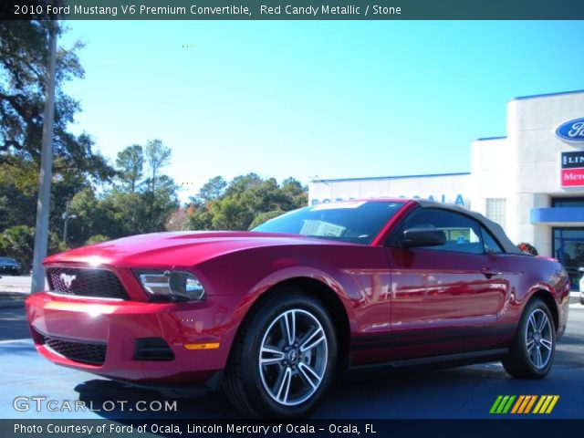 2010 Ford Mustang V6 Premium Convertible in Red Candy Metallic