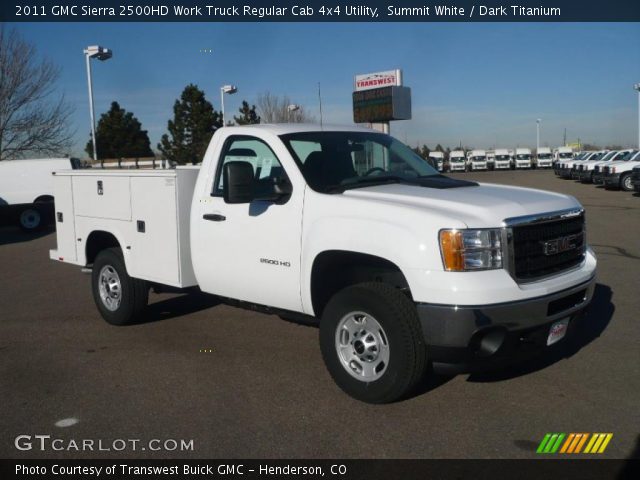 2011 GMC Sierra 2500HD Work Truck Regular Cab 4x4 Utility in Summit White