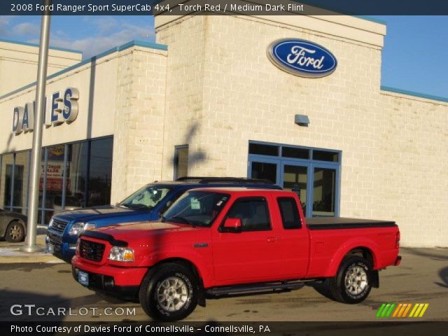 2008 Ford Ranger Sport SuperCab 4x4 in Torch Red