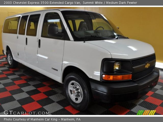2003 Chevrolet Express 3500 Extended Cargo Van in Summit White