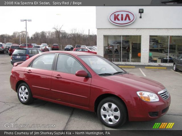 2008 Kia Spectra EX Sedan in Spicy Red