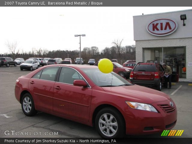 2007 Toyota Camry LE in Barcelona Red Metallic