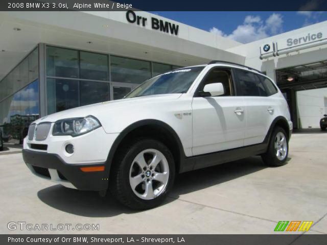 2008 BMW X3 3.0si in Alpine White