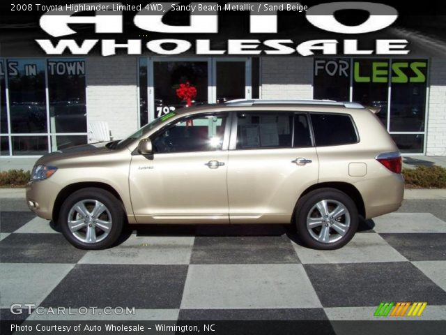 2008 Toyota Highlander Limited 4WD in Sandy Beach Metallic