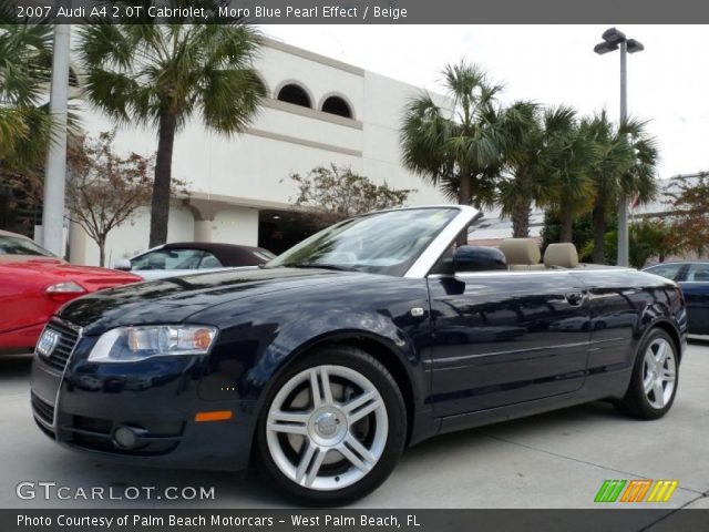 2007 Audi A4 2.0T Cabriolet in Moro Blue Pearl Effect