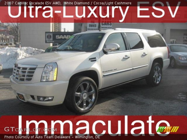 2007 Cadillac Escalade ESV AWD in White Diamond
