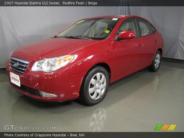 2007 Hyundai Elantra GLS Sedan in Redfire Pearl