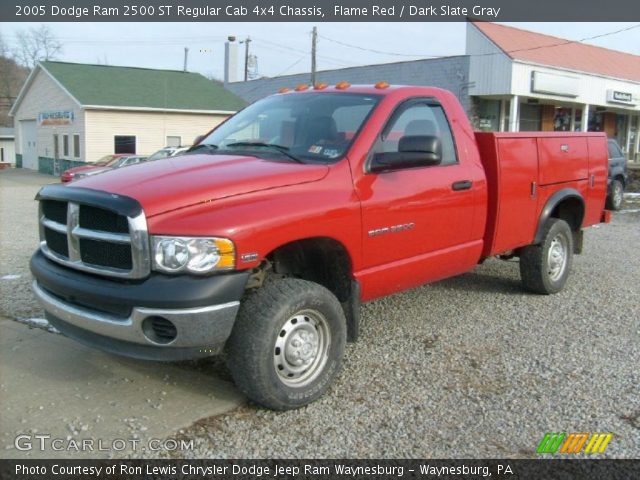 2005 Dodge Ram 2500 ST Regular Cab 4x4 Chassis in Flame Red