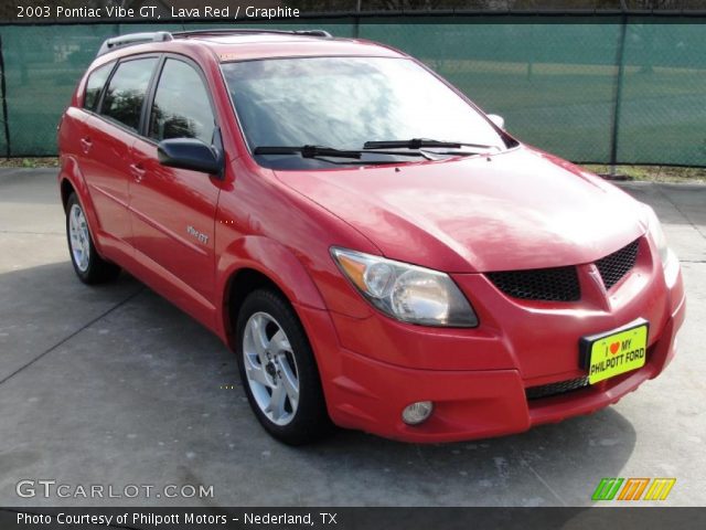 2003 Pontiac Vibe GT in Lava Red